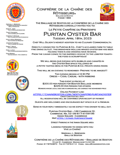 Chaine Puritan Invite April 18, 2023