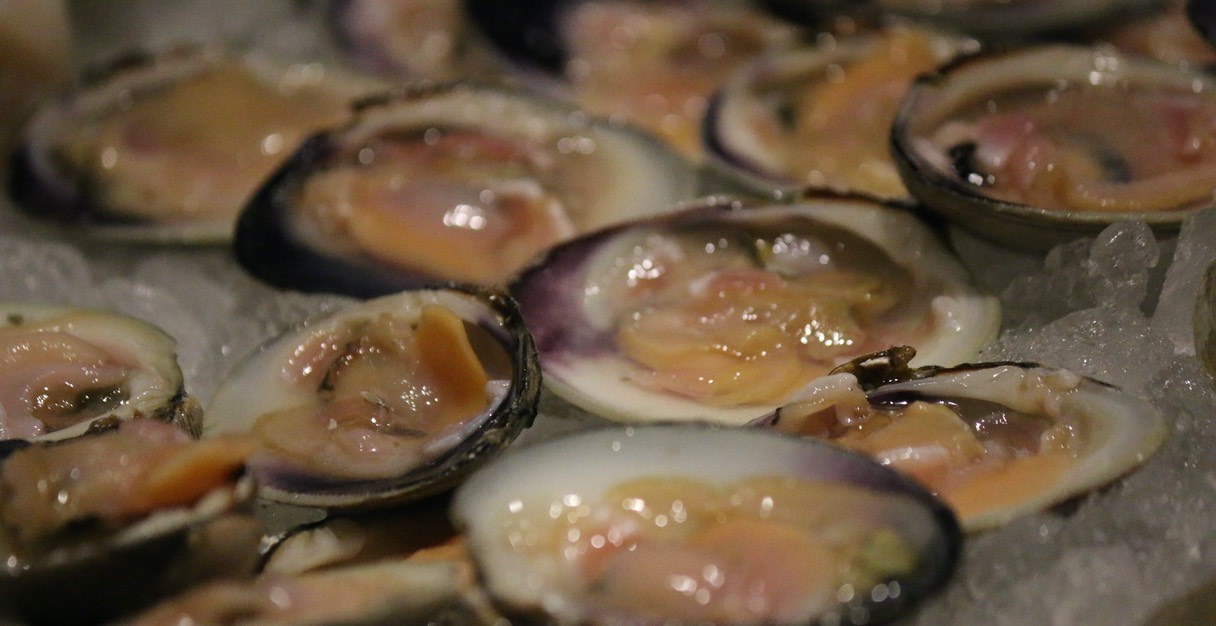 5. Littleneck Clams with Ginger vinegar + chili water